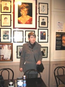 At the Princess Diana Cafe in 2006